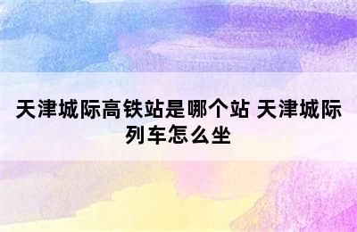 天津城际高铁站是哪个站 天津城际列车怎么坐